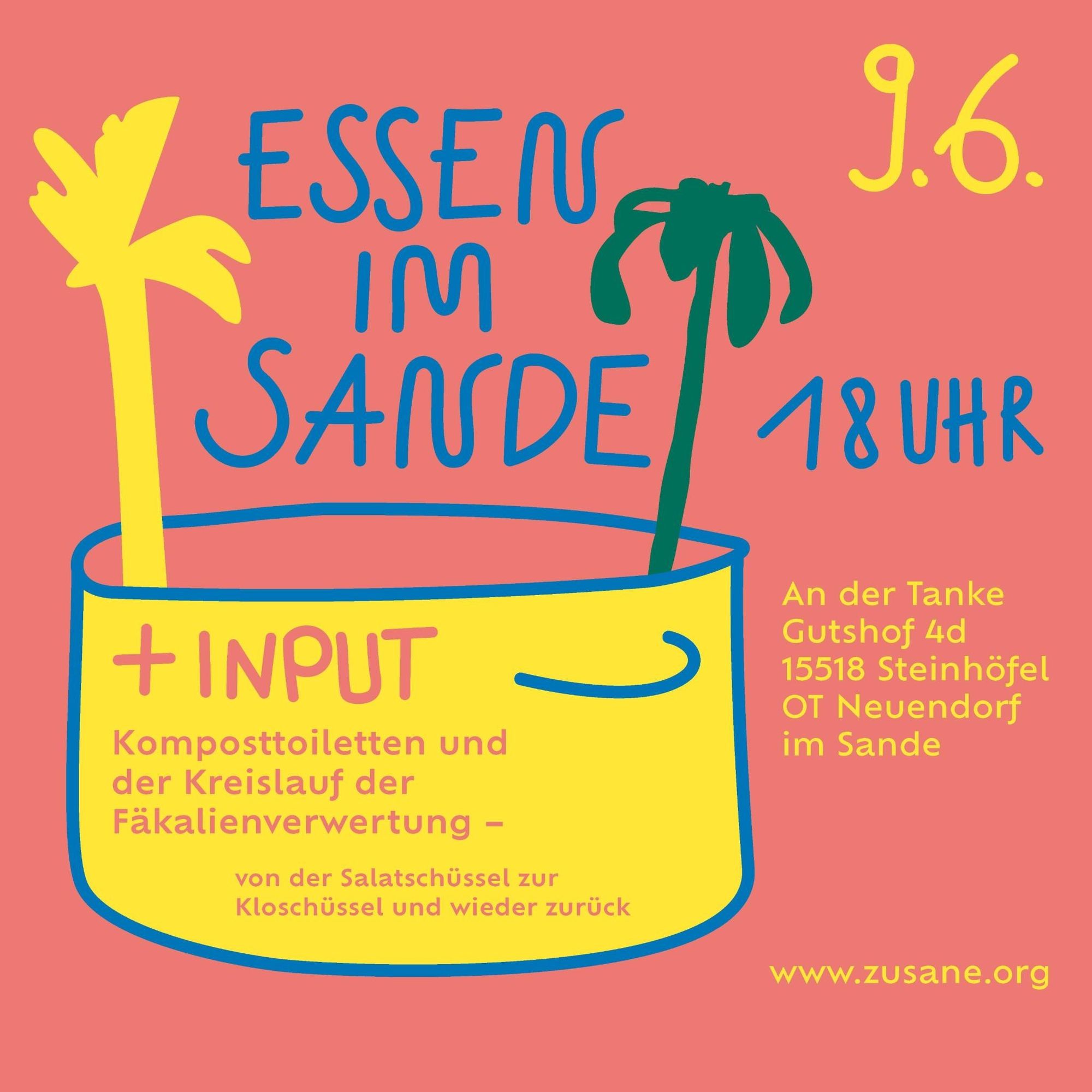 Essen im Sande 09.06. //  "Komposttoiletten und der Kreislauf der Fäkalienverwertung"