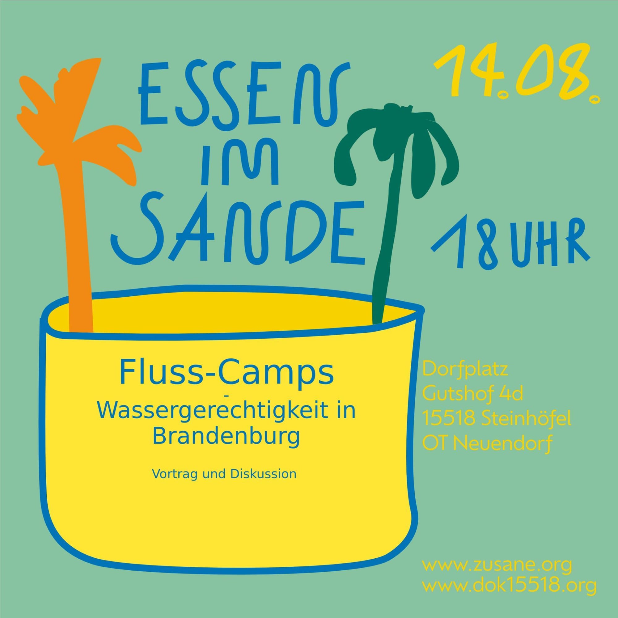 Essen im Sande 14.08.26 // Fluss-Camps