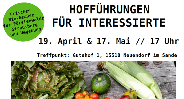 Hofführungen Solawi Lawine // 19. April & 17. Mai