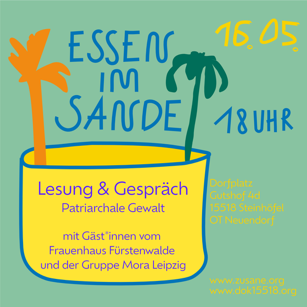 Essen im Sande 16.05. // Lesung und Gespräch