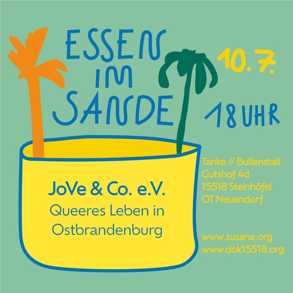 Essen im Sande 10.07.26 // Podiumsgespräch mit JoVe & Co e.V.